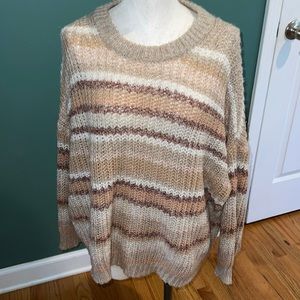 ❄️Women’s American Eagle Striped size extra‎ large oversize sweater—boho